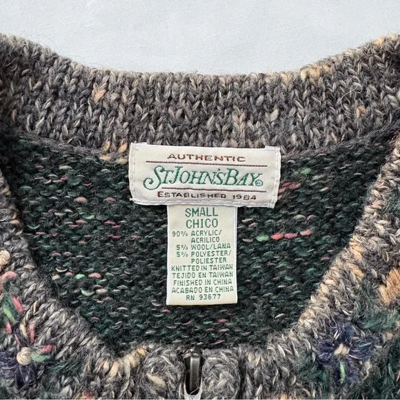 Vintage St. John's Bay Wool Blend Sweater Vest Size Small - Picture 5 of 5
